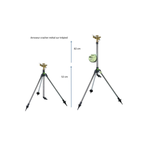Arroseur cracheur en métal sur trépied Ribiland pour arrosage