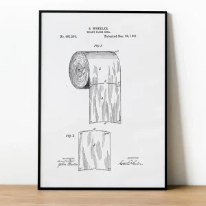 Affiche  brevet papier toilette