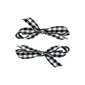 Concept C. Barrettes Boucle à Carreaux - Noir