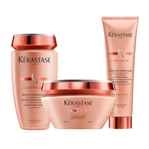 Kérastase. Discipline Routine Douceur Extrême et Contrôle des Frisottis pour Cheveux Mi-Épais à Épais